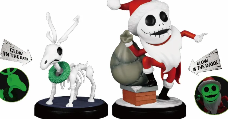 The Nightmare Before Christmas - Santa Jack & Skeleton Reindeer Mini Egg Attack Action Figure (2022 Convention Exclusive)