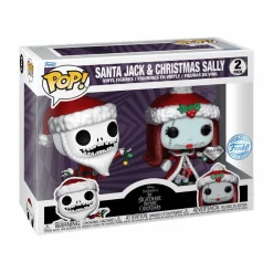 The Nightmare Before Christmas - Santa Jack & Christmas Sally 30th Anniversary Diamond Glitter Pop! Vinyl Figure 2-Pack (Popcultcha Exclusive)