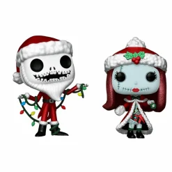 The Nightmare Before Christmas - Santa Jack & Christmas Sally 30th Anniversary Diamond Glitter Pop! Vinyl Figure 2-Pack (Popcultcha Exclusive)