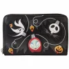 The Nightmare Before Christmas - Tree String Lights Glow in the Dark 4" Faux Leather Zip-Around Wallet