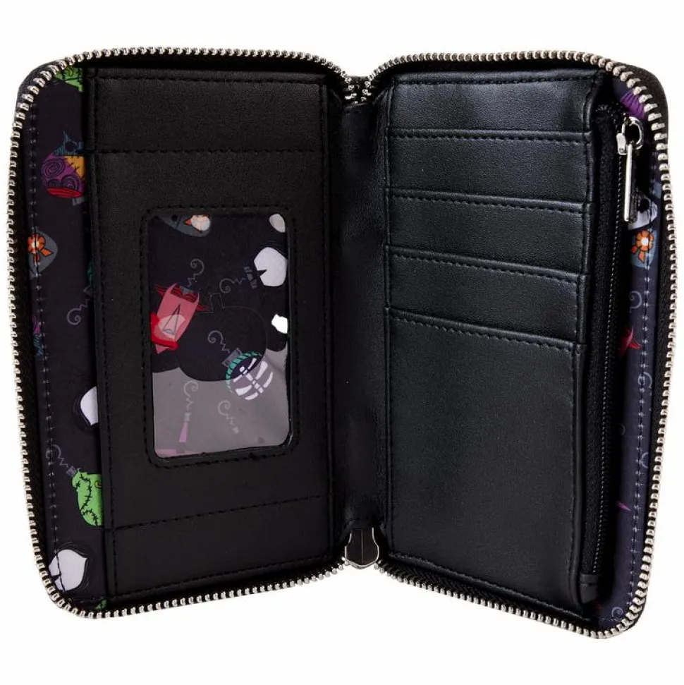 The Nightmare Before Christmas - Tree String Lights Glow in the Dark 4" Faux Leather Zip-Around Wallet