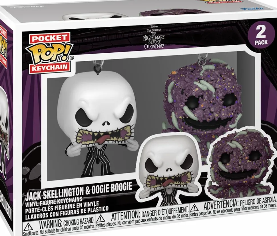 The Nightmare Before Christmas - Jack Skellington & Oogie Boogie Pocket Pop! Keychain 2-Pack