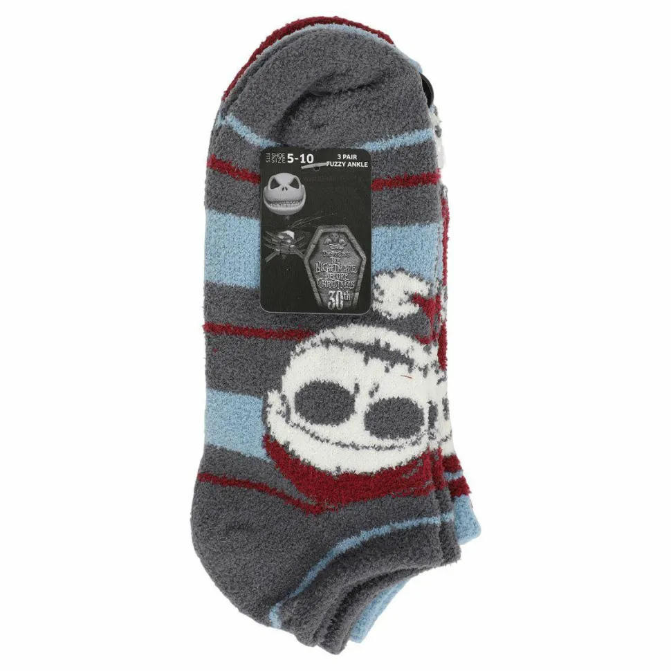 The Nightmare Before Christmas - Jack, Sally & Zero Chenille Ankle Socks 3-Pack