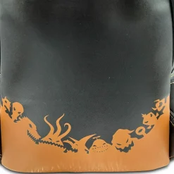 The Nightmare Before Christmas - Harlequin Demon Cosplay Glow in the Dark 10” Faux Leather Mini Backpack