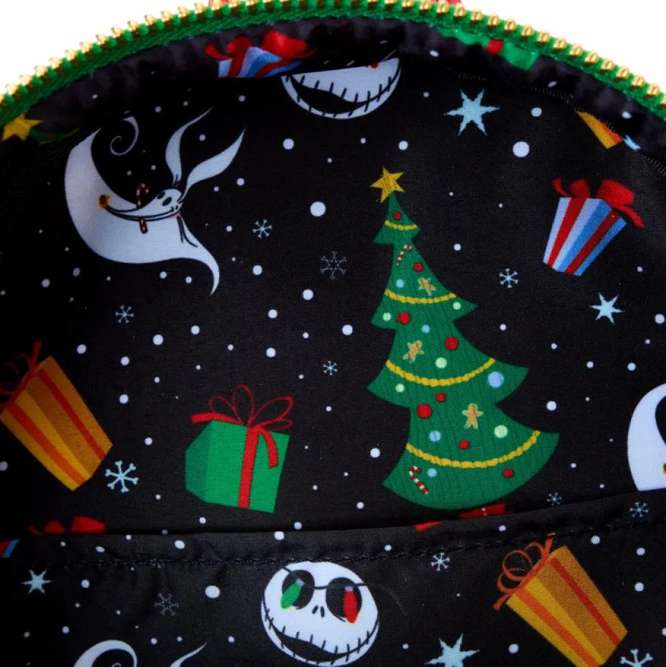 The Nightmare Before Christmas - Jack Wrapped in Lights Glow in the Dark Light Up 10" Faux Leather Mini Backpack