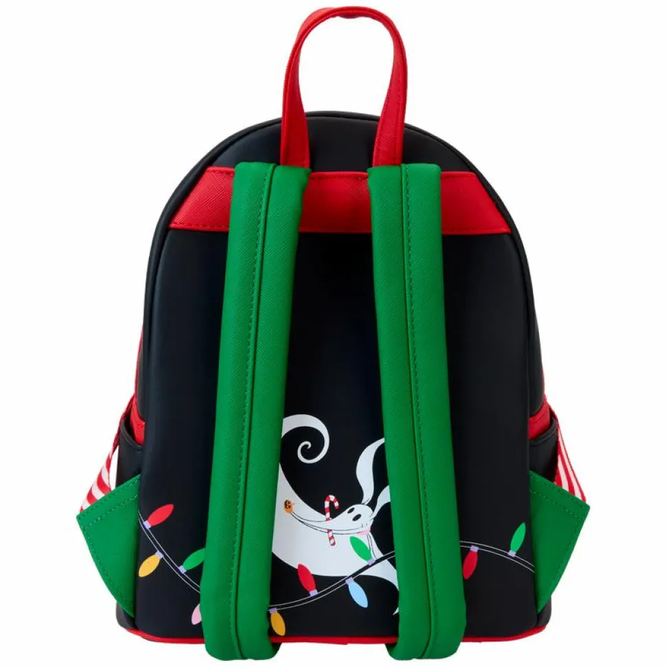 The Nightmare Before Christmas - Jack Wrapped in Lights Glow in the Dark Light Up 10" Faux Leather Mini Backpack