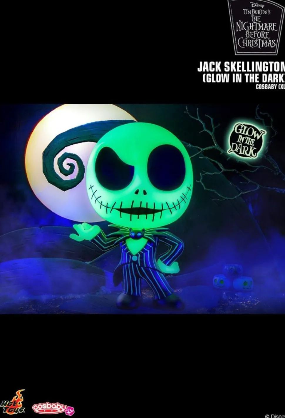 The Nightmare Before Christmas - Jack Skellington Glow-in-the-Dark Cosbaby (XL) Hot Toys Figure