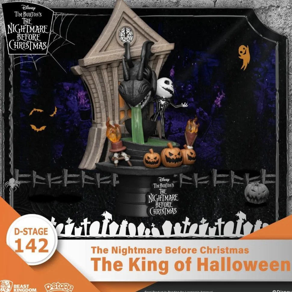 The Nightmare Before Christmas - Jack Skellington: The King of Halloween D-Stage 6" Diorama Statue