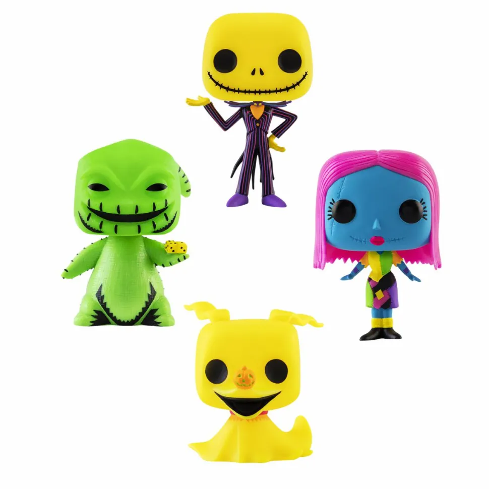 The Nightmare Before Christmas - Jack, Oogie Boogie, Sally & Zero Blacklight Pop! Vinyl Figure 4-Pack