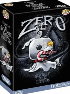 The Nightmare Before Christmas - Zero with Candy Cane Pop! Tees Unisex Black T-Shirt