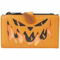 The Nightmare Before Christmas - Pumpkin Head Jack Glow in the Dark 4" Faux Leather Zip-Around Wallet