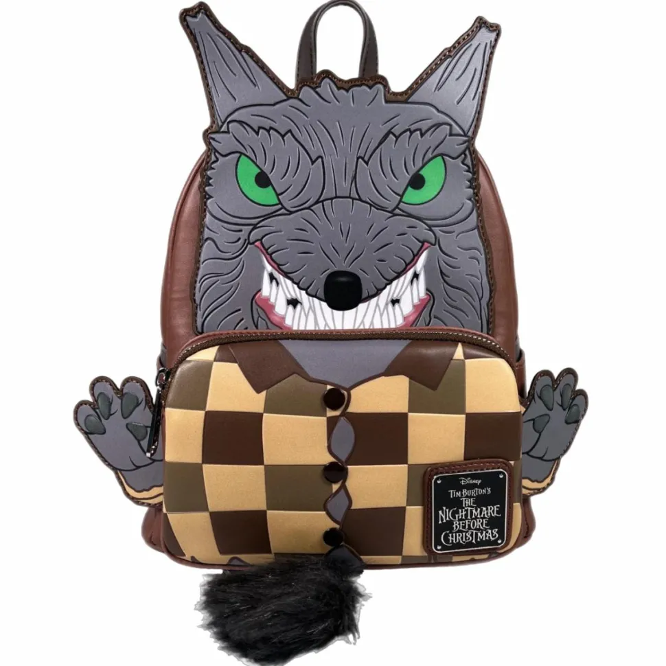 The Nightmare Before Christmas - Wolfman Cosplay Glow in the Dark 10" Faux Leather Mini Backpack