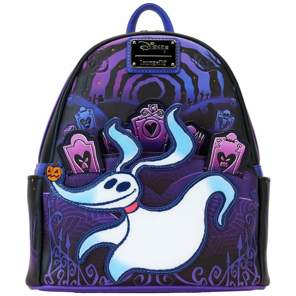 The Nightmare Before Christmas - Zero Graveyard Light Up 10" Faux Leather Mini Backpack