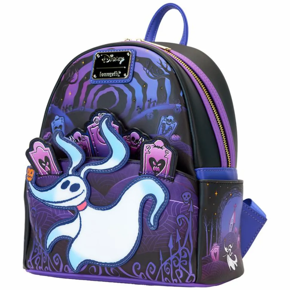The Nightmare Before Christmas - Zero Graveyard Light Up 10" Faux Leather Mini Backpack
