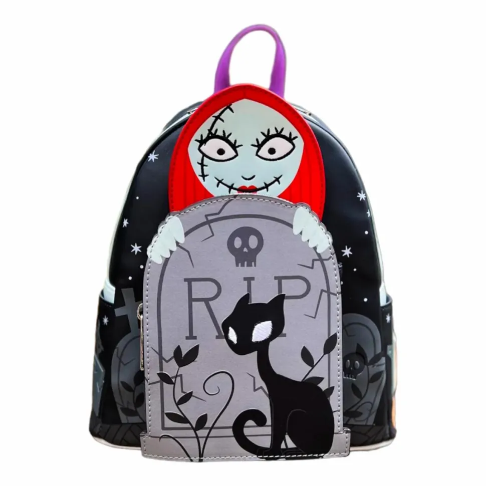 The Nightmare Before Christmas - Sally Cemetery Glow in the Dark 10" Faux Leather Mini Backpack