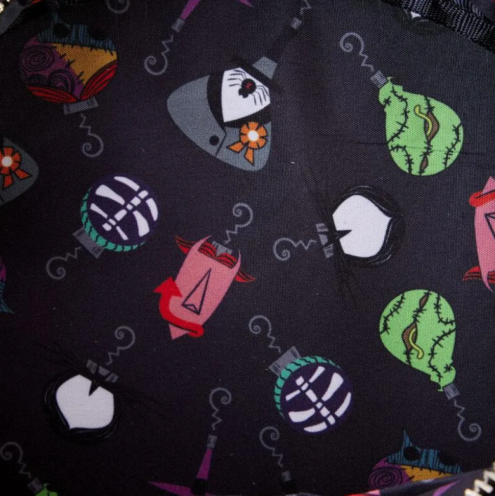 The Nightmare Before Christmas - Wreath String Lights Glow in the Dark 9" Faux Leather Crossbody Bag