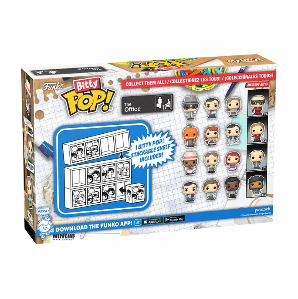 The Office - Dwight (Pumpkinhead), Erin, Michael & Mystery Bitty Pop! Vinyl Figure 4-Pack