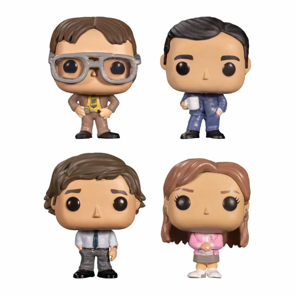 The Office - Jim, Dwight, Pam & Michael Valentine’s Day Heart-Shaped Box Pocket Pop! Vinyl Figure 4-Pack
