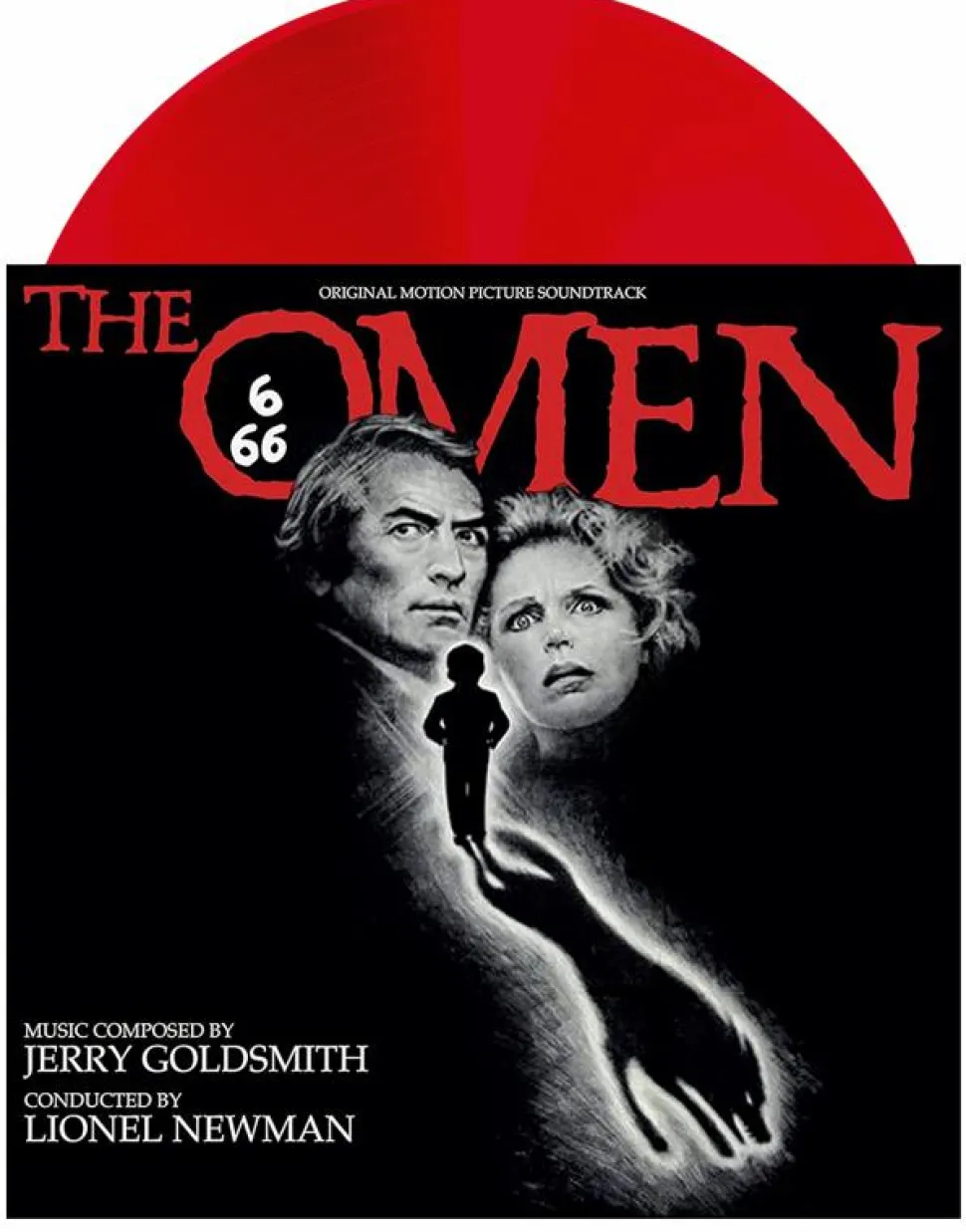 The Omen - Original Motion Picture Soundtrack by Jerry Goldsmith LP Vinyl Record (Blood Red with Black Splatter Coloured Vinyl)