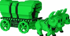 The Oregon Trail - Oxen & Wagon (Green & Black) Pop! Rides Vinyl Figure (Popcultcha Exclusive)