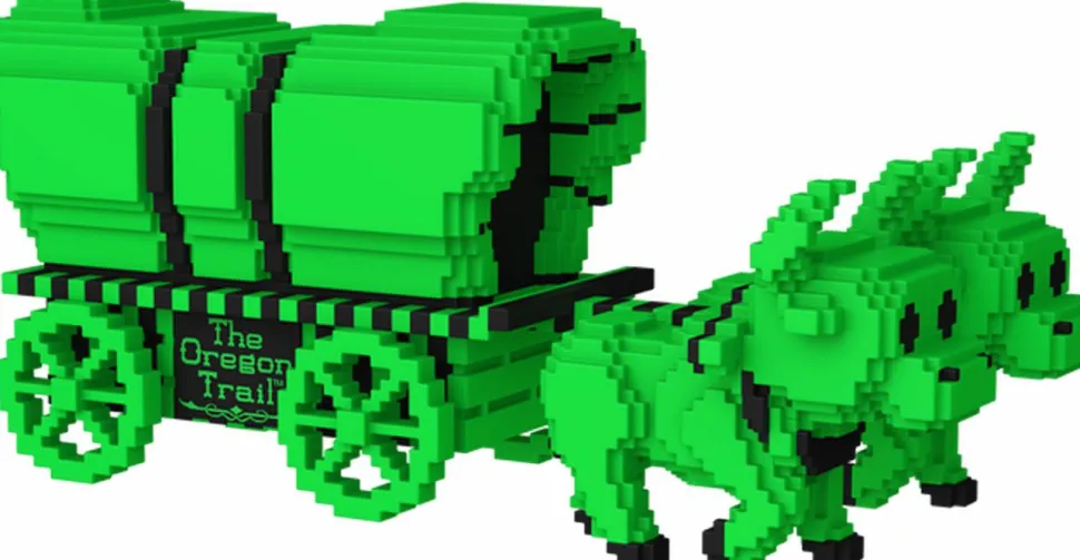 The Oregon Trail - Oxen & Wagon (Green & Black) Pop! Rides Vinyl Figure (Popcultcha Exclusive)
