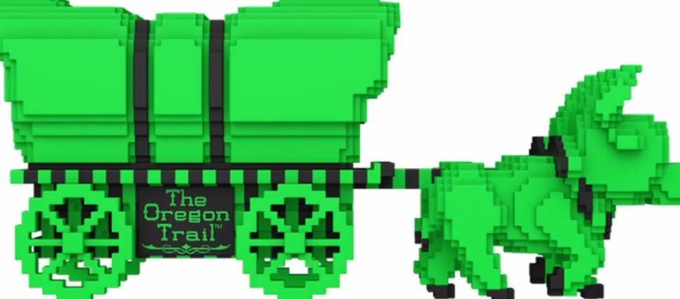 The Oregon Trail - Oxen & Wagon (Green & Black) Pop! Rides Vinyl Figure (Popcultcha Exclusive)