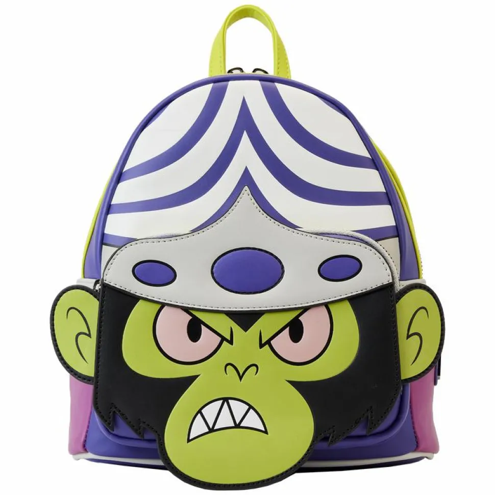 The Powerpuff Girls - Mojo Jojo Cosplay Glow in the Dark 10” Faux Leather Mini Backpack