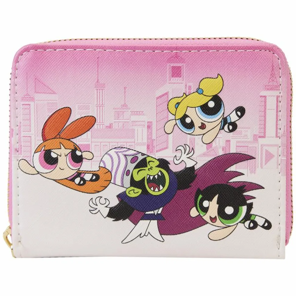 The Powerpuff Girls - Powerpuff Girls VS Mojo Jojo 4” Faux Leather Zip-Around Wallet