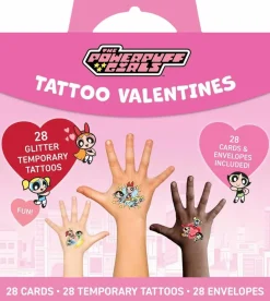 The Powerpuff Girls - Temporary Tattoos & Valentine's Day Cards Box Set