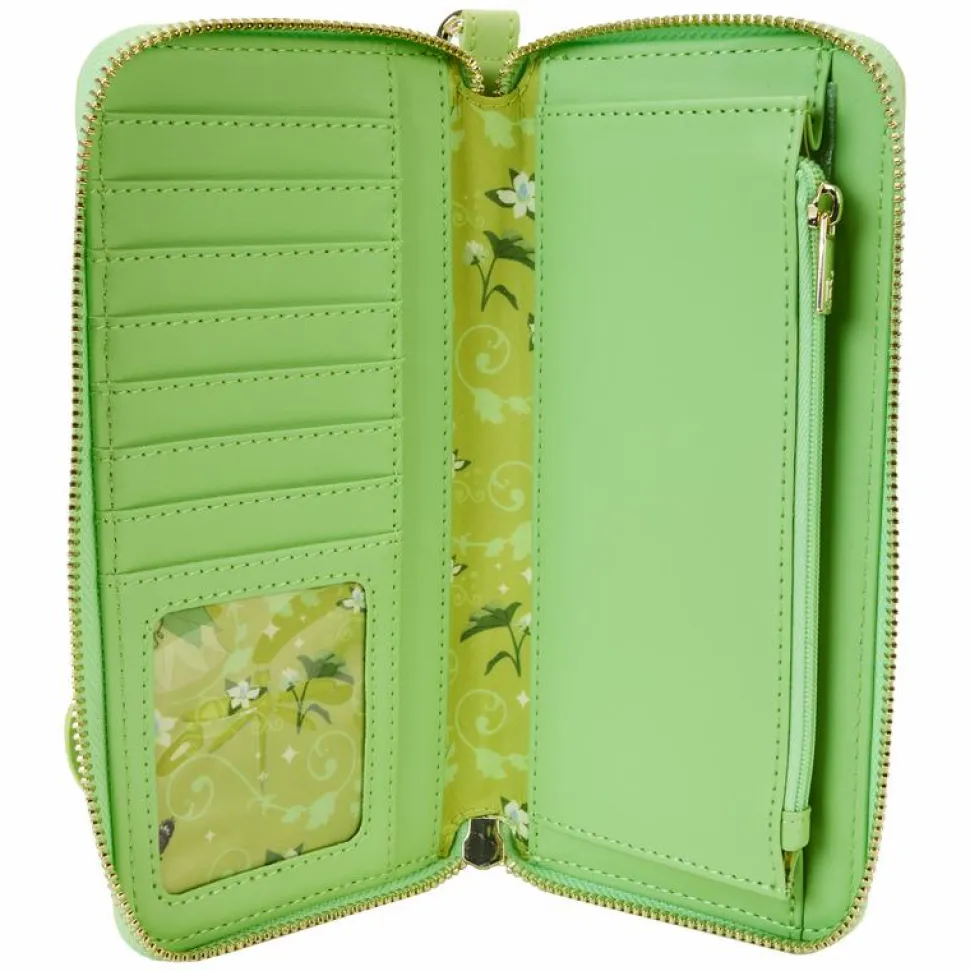 The Princess and the Frog - Tiana Princess Lenticular 4" Faux Leather Zip-Around Wristlet