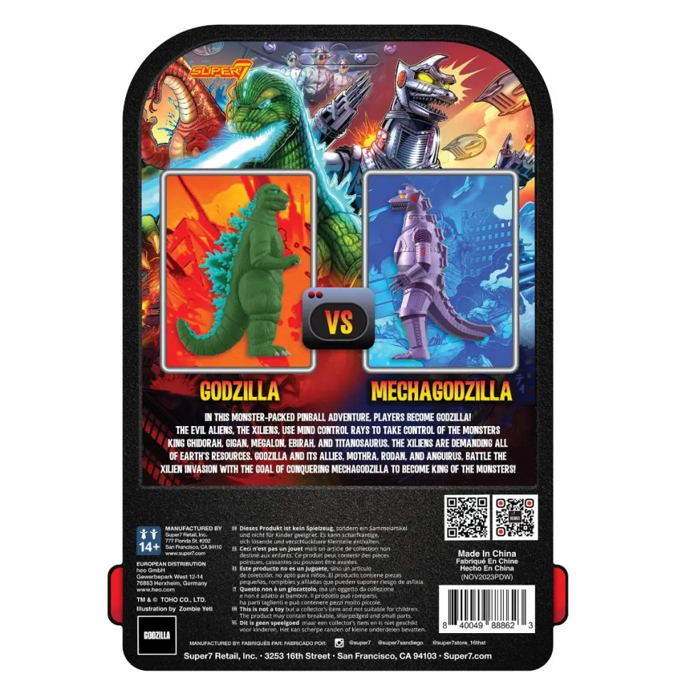 The Return of Godzilla (1984) - Godzilla (Four Toes) Stern Pinball Edition ReAction 3.75" Action Figure