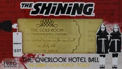 The Shining - The Overlook Hotel Ball Ticket 24K Gold Plated Limited Edition Metal Replica