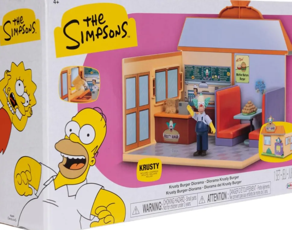 The Simpsons - Krusty with Krusty Burger 2.5" Scale Action Figure Diorama Playset