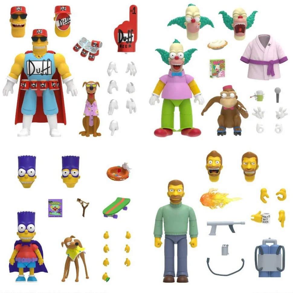 The Simpsons - Wave 2 Ultimates! 7” Scale Action Figure Assortment (Set of 4)