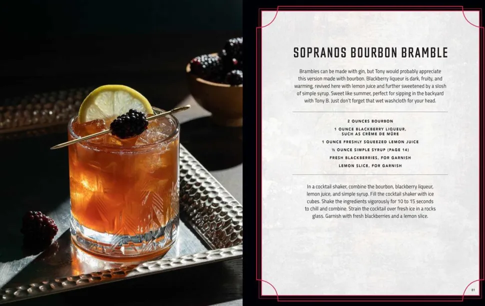 The Sopranos - The Official Cocktail Book Hardcover Book