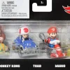 The Super Mario Bros. Movie (2023) - Donkey Kong, Toad, Mario & Princess Peach Hot Wheels 1/64th Scale Die-Cast Vehicle Replica