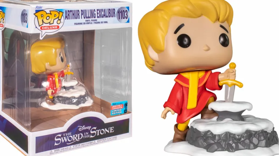 The Sword in the Stone - Arthur Pulling Excalibur Deluxe Pop! Vinyl Figure (2021 Fall Convention Exclusive) (Popcultcha Exclusive)