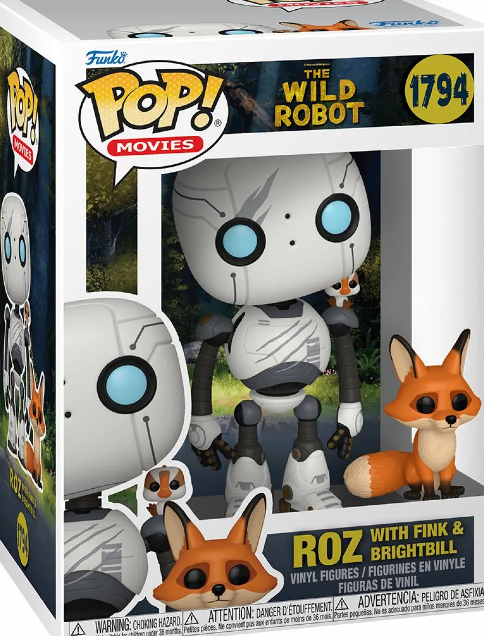 The Wild Robot - Roz with Fink & Brightbill Pop! Vinyl Figure