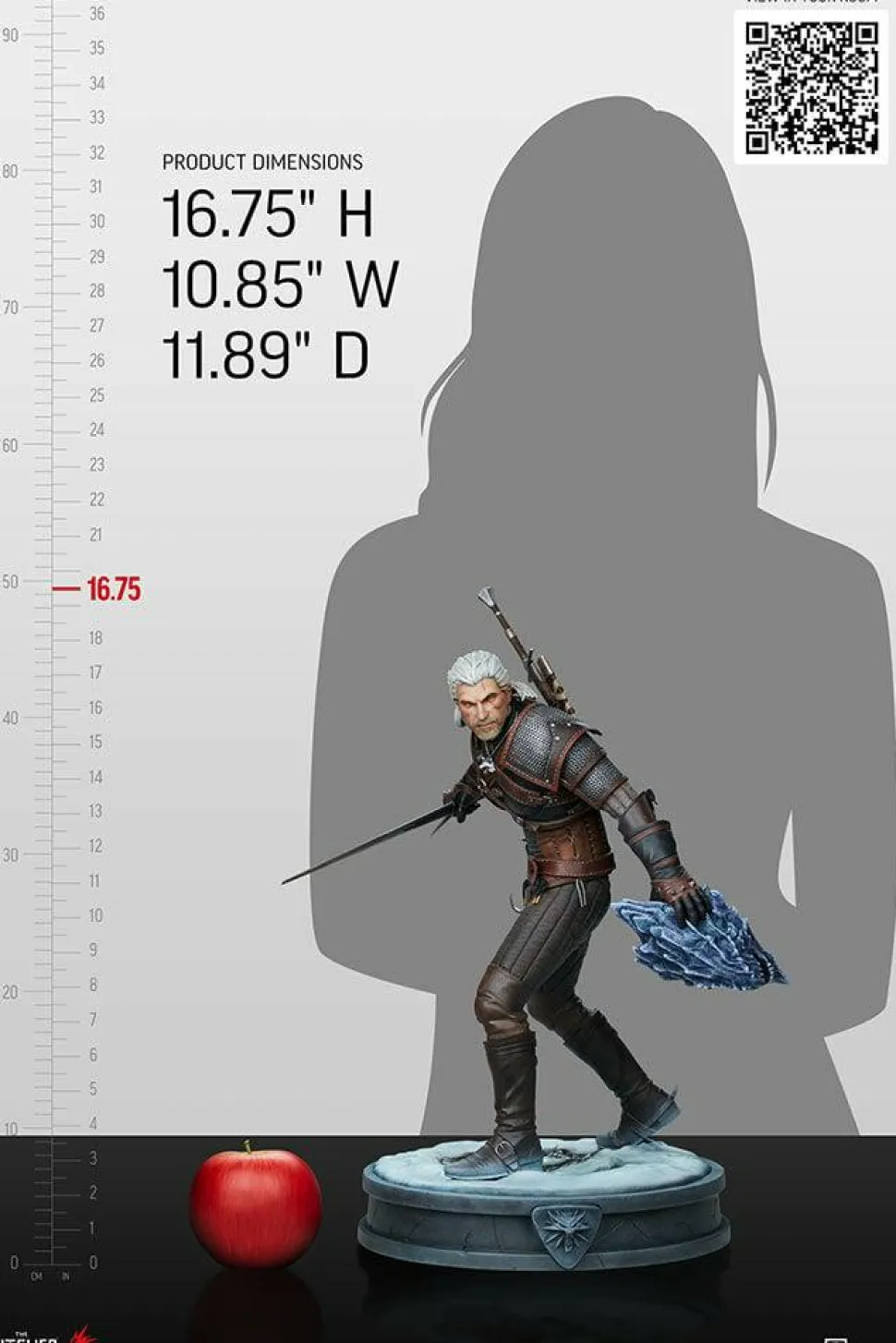 The Witcher 3: Wild Hunt - Geralt 16” Statue