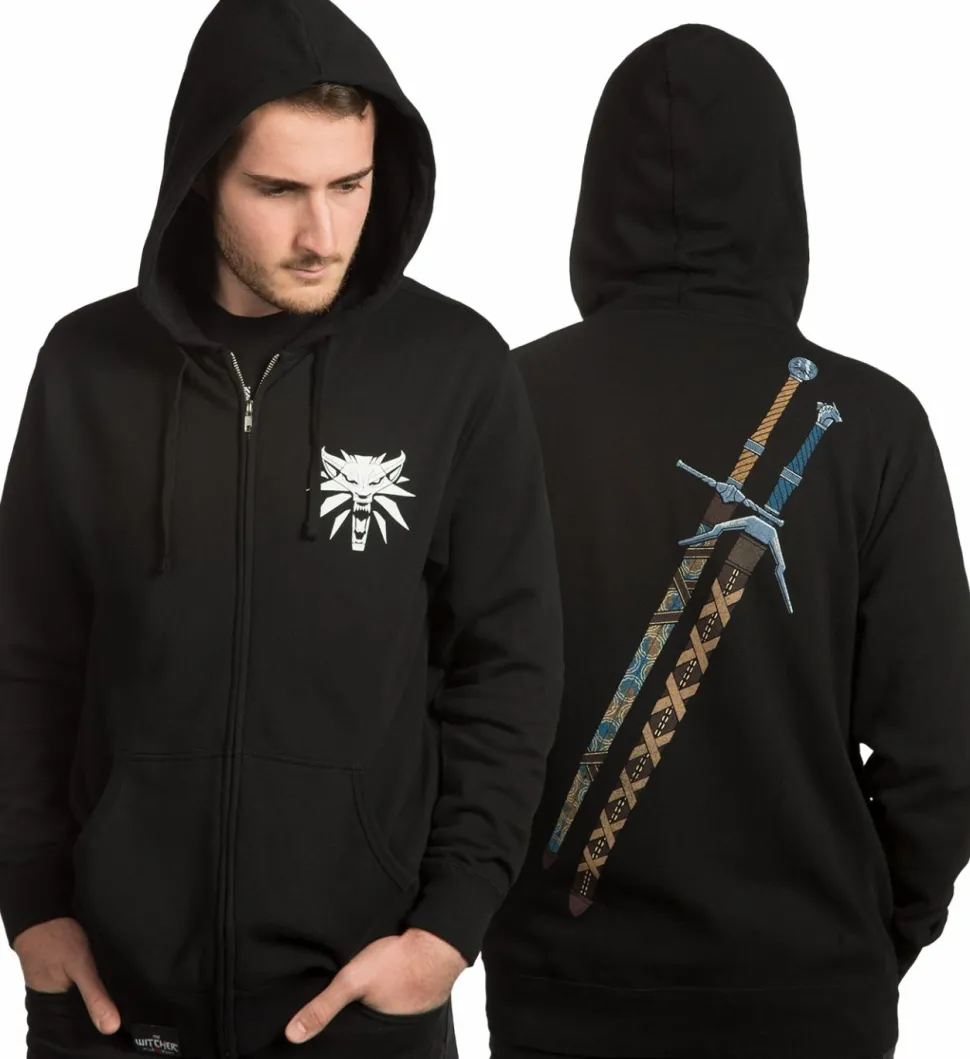 The Witcher 3: Wild Hunt - Steel and Silver Male Zip-Up Hoodie