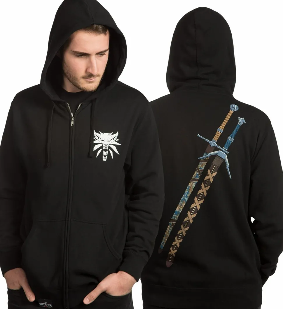 The Witcher 3: Wild Hunt - Steel and Silver Male Zip-Up Hoodie