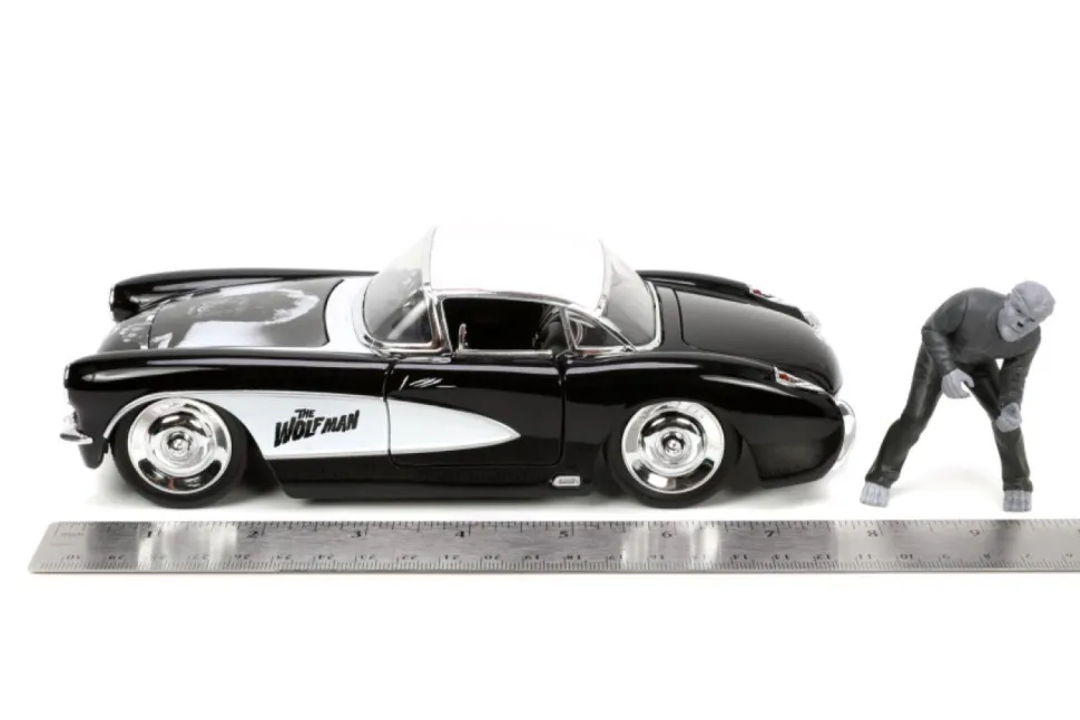 The Wolfman (1941) - Wolfman & 1957 Chevrolet Corvette Hollywood Rides 1/24th Scale Die-Cast Vehicle Replica