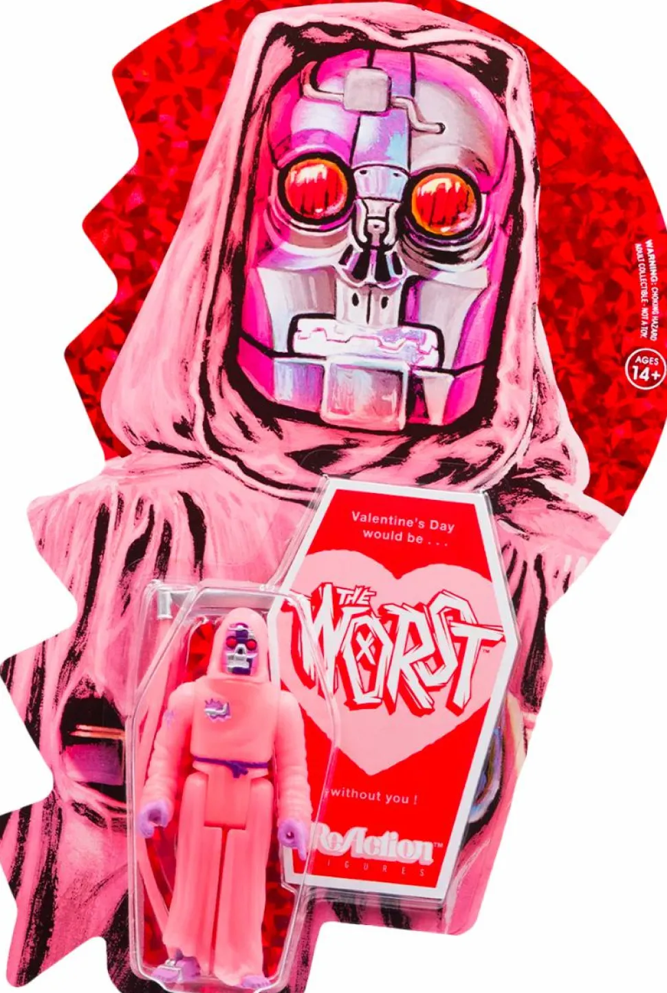 The Worst - Valentine’s Day Robot Reaper Pink Glow-in-the-Dark ReAction 3.75” Action Figure