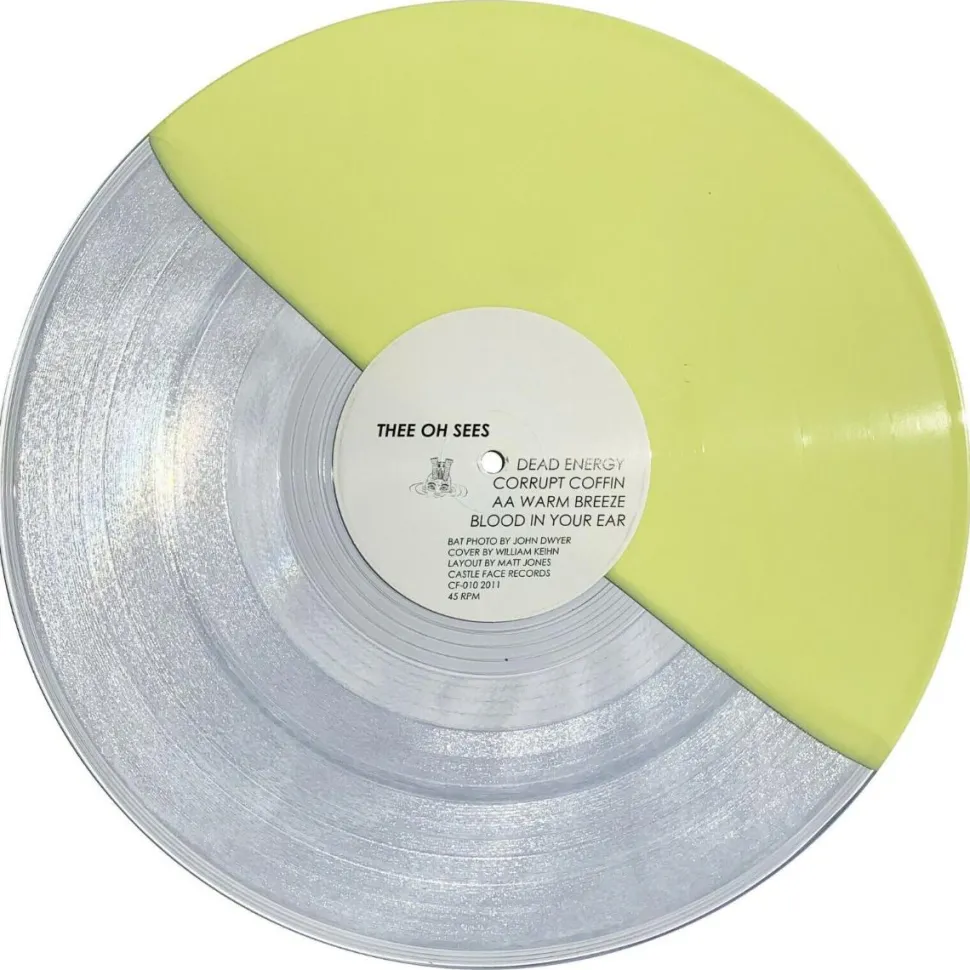 Thee Oh Sees / Total Control - Thee Oh Sees / Total Control Split LP Vinyl Record (Clear & Yellow Split Coloured Album)