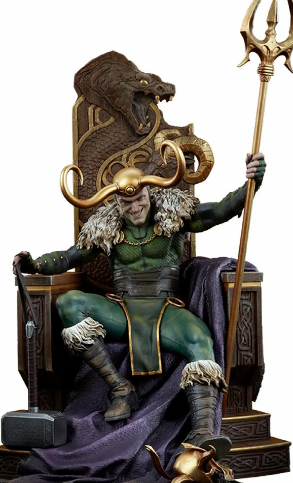 Thor - Loki on Throne Premium Format Statue
