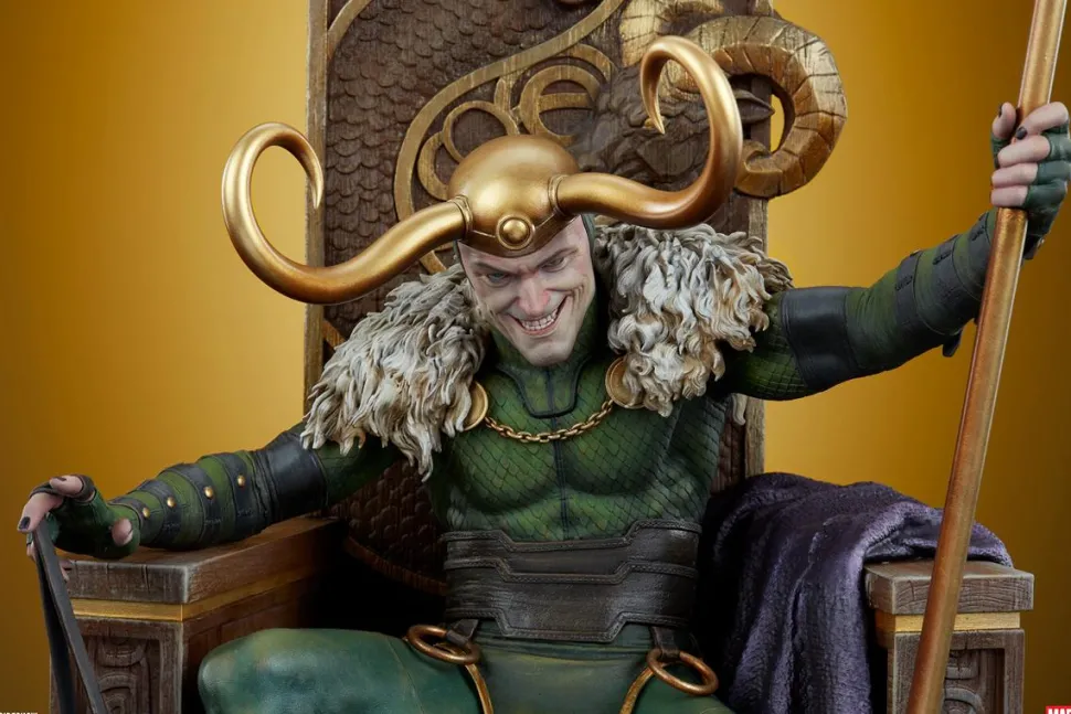 Thor - Loki on Throne Premium Format Statue
