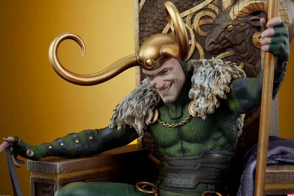 Thor - Loki on Throne Premium Format Statue