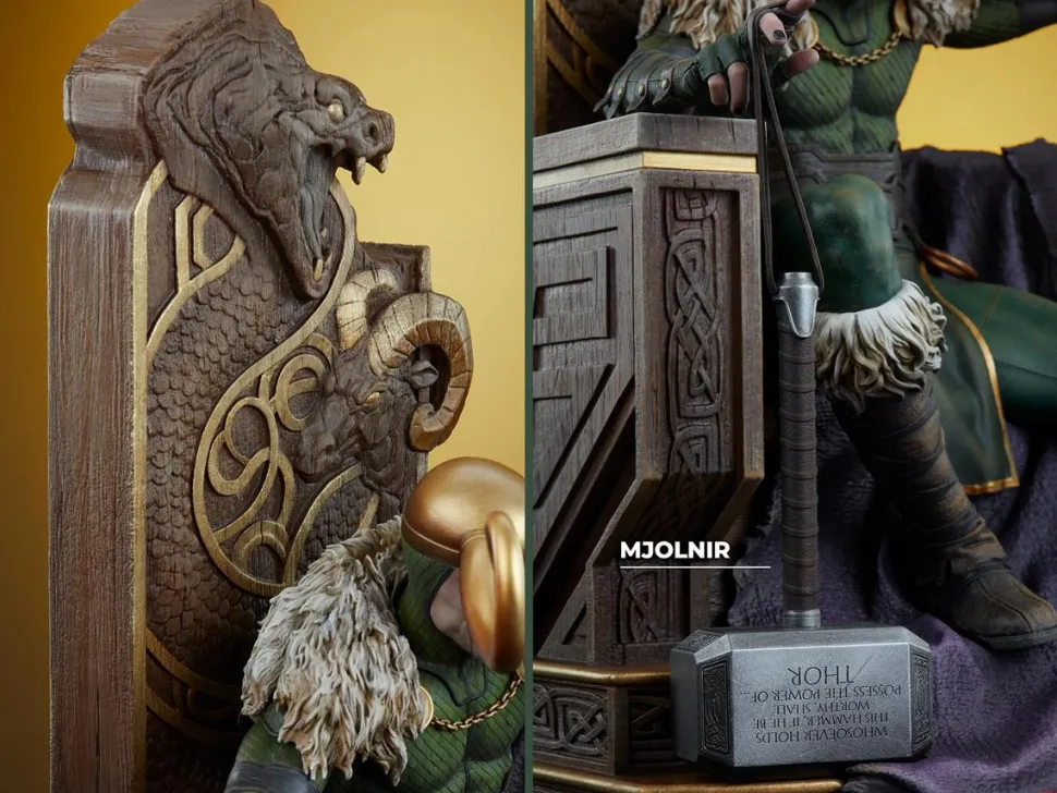 Thor - Loki on Throne Premium Format Statue