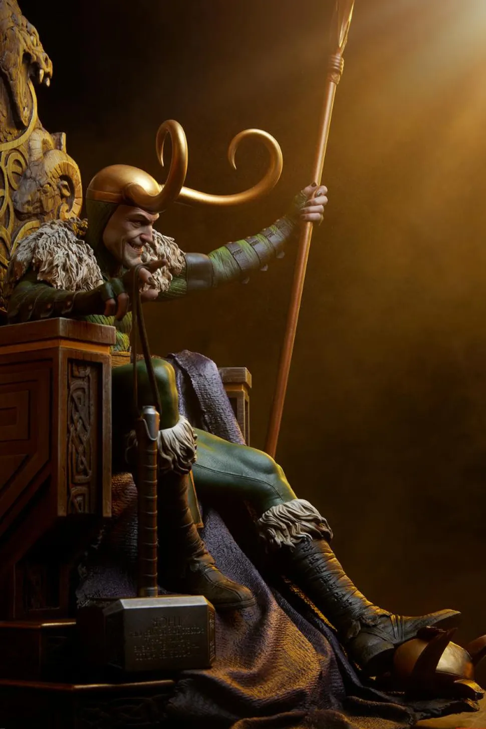 Thor - Loki on Throne Premium Format Statue