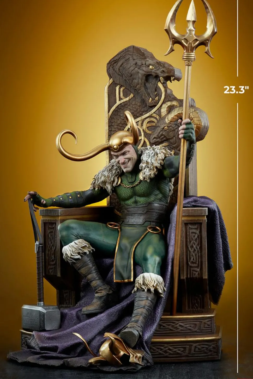 Thor - Loki on Throne Premium Format Statue